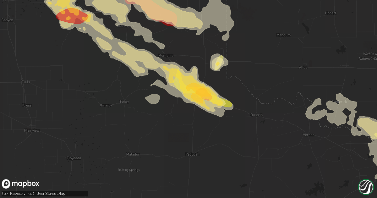 Hail map in Childress, TX on May 16, 2016
