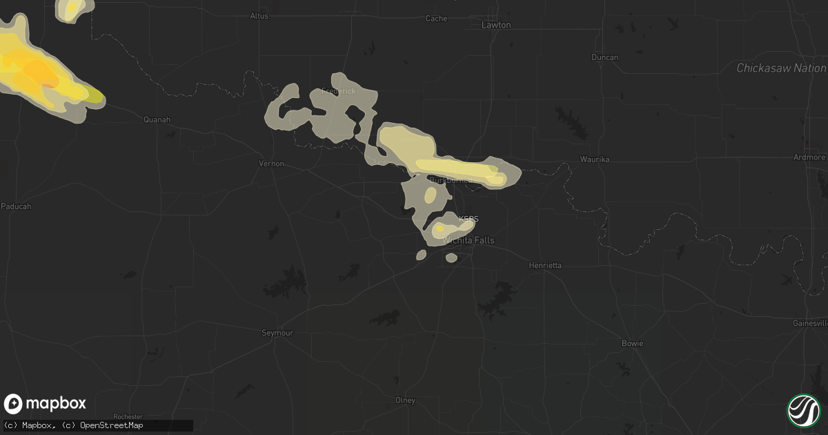 Hail map in Iowa Park, TX on May 16, 2016