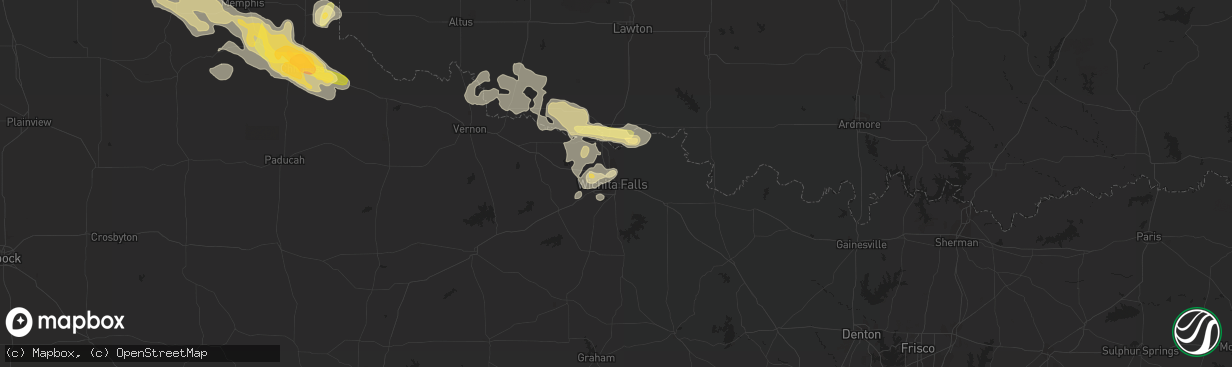 Hail map in Wichita Falls, TX on May 16, 2016