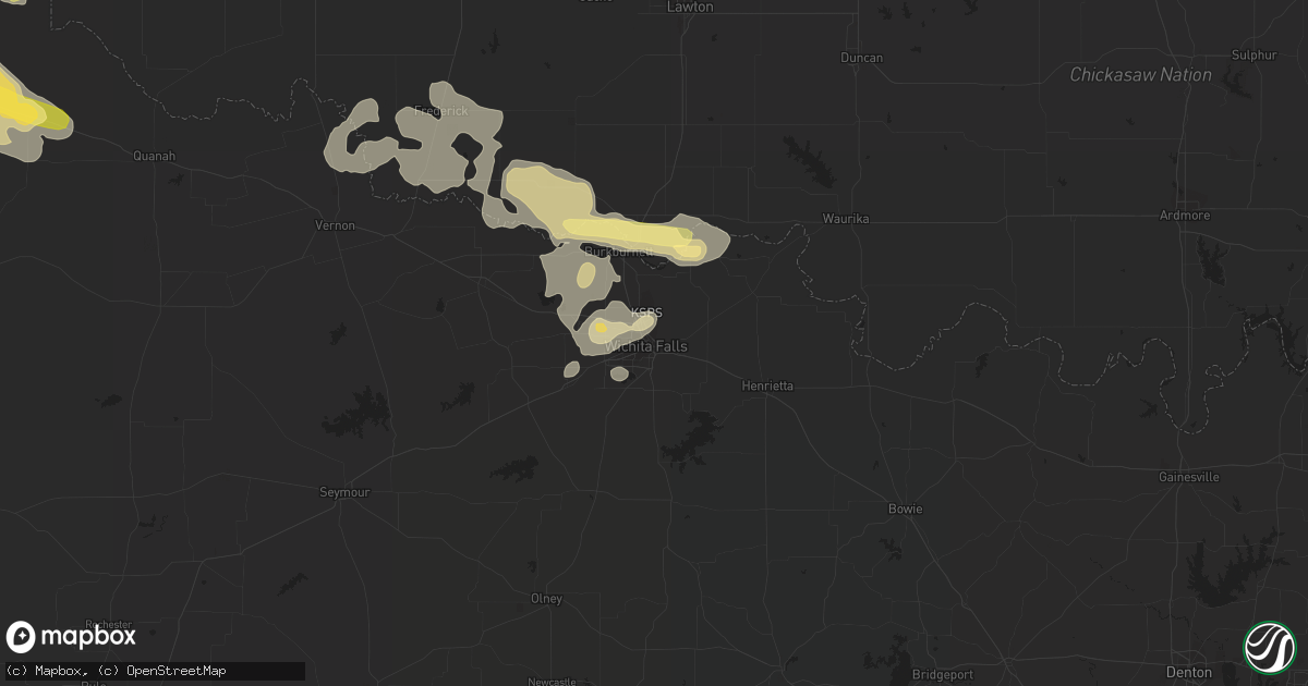 Hail map in Wichita Falls, TX on May 16, 2016