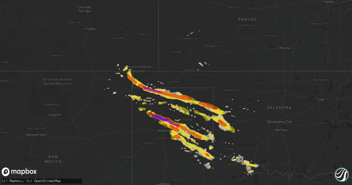 Hail map on May 16, 2016