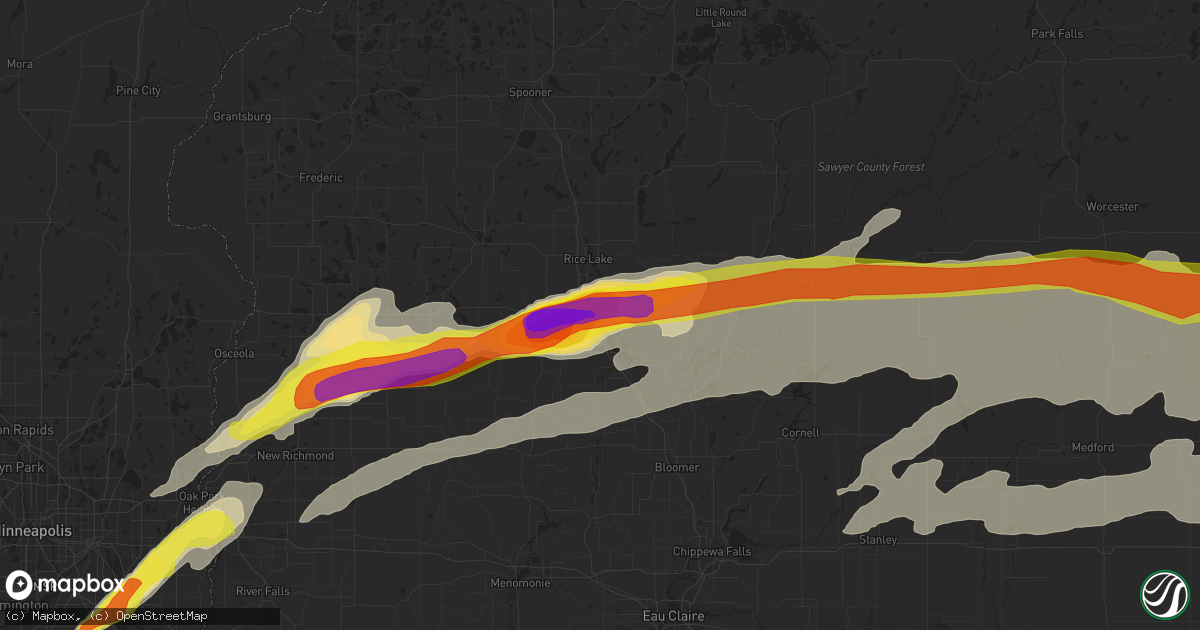Hail map in Cameron, WI on May 16, 2017