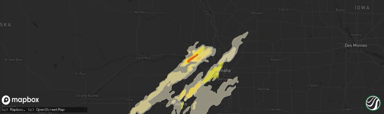 Hail map in Fremont, NE on May 16, 2017