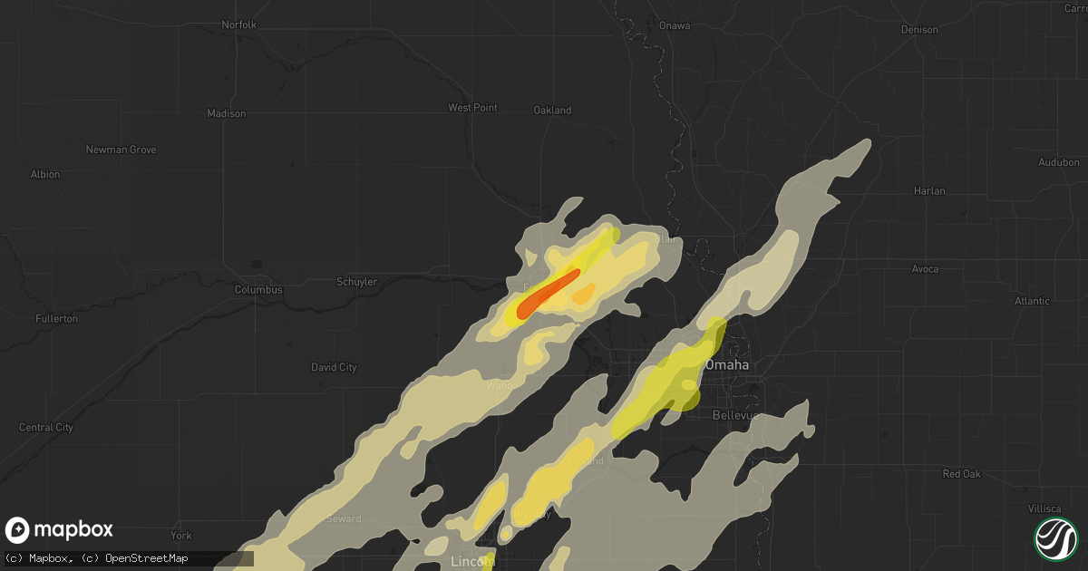 Hail map in Fremont, NE on May 16, 2017