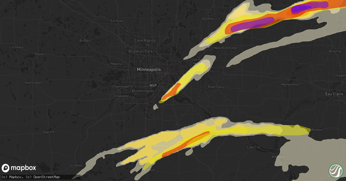 Hail map in Inver Grove Heights, MN on May 16, 2017