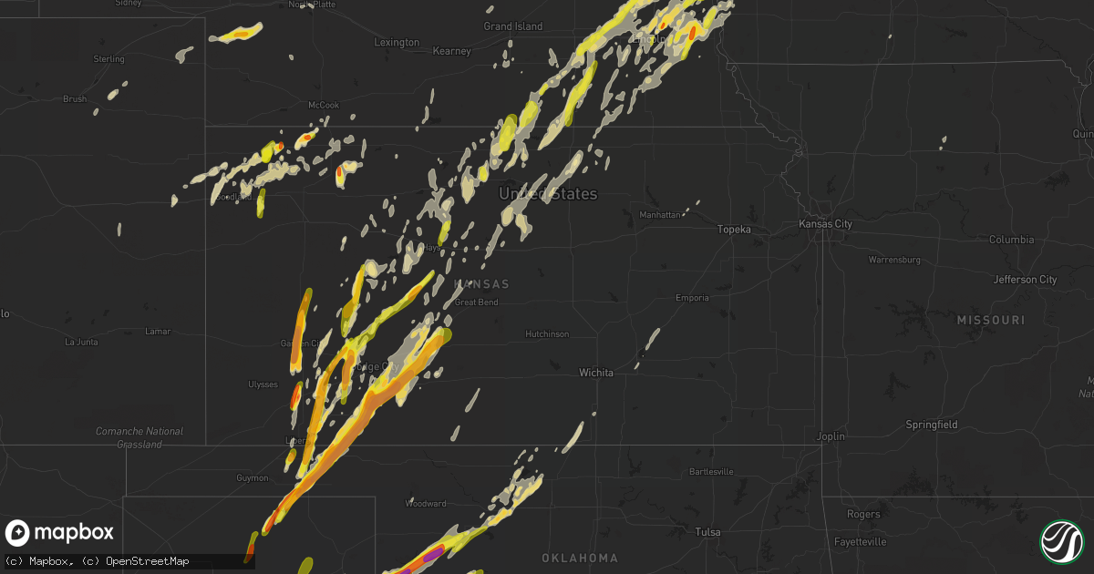 Hail map in Kansas on May 16, 2017