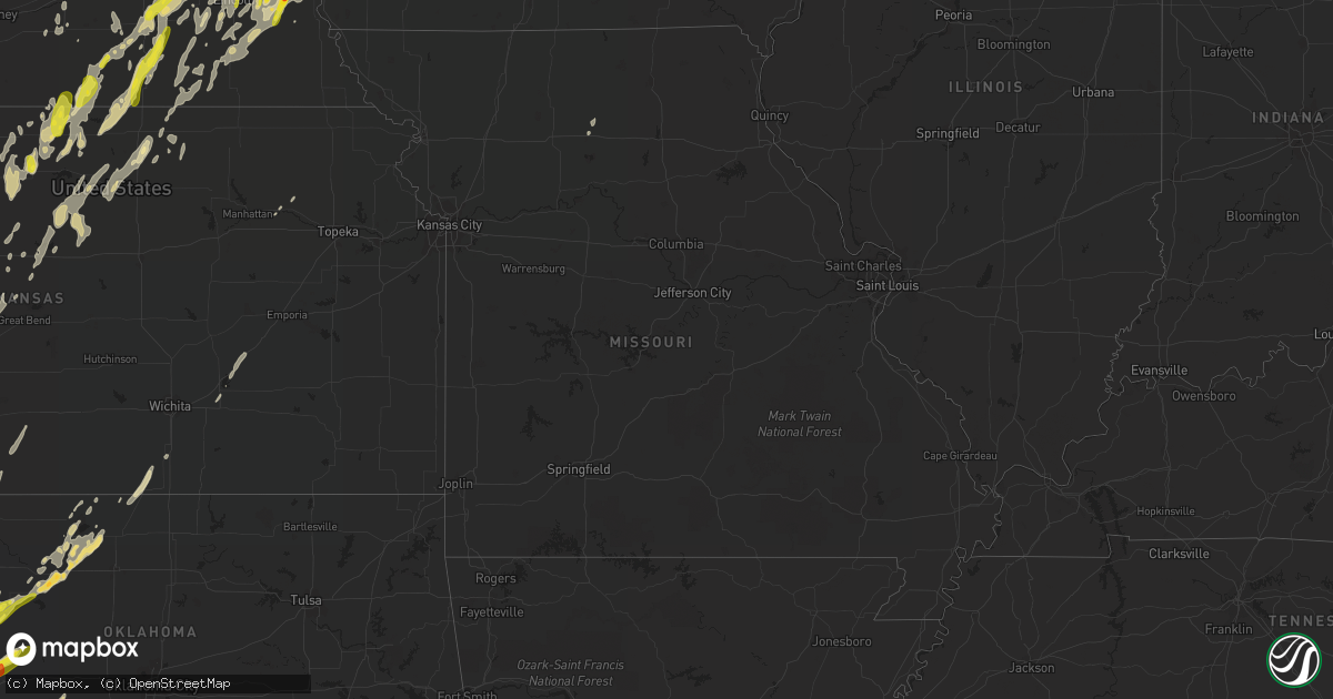 Hail map in Missouri on May 16, 2017