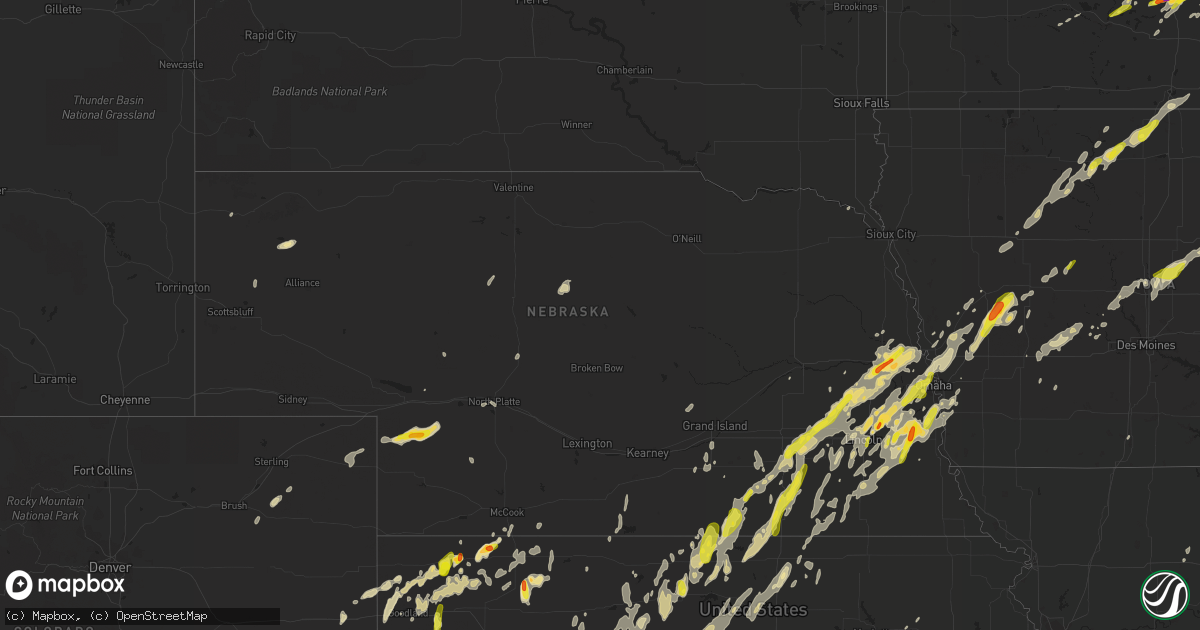 Hail map in Nebraska on May 16, 2017