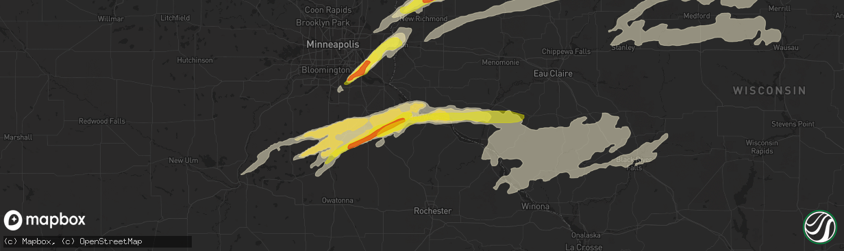 Hail map in Red Wing, MN on May 16, 2017