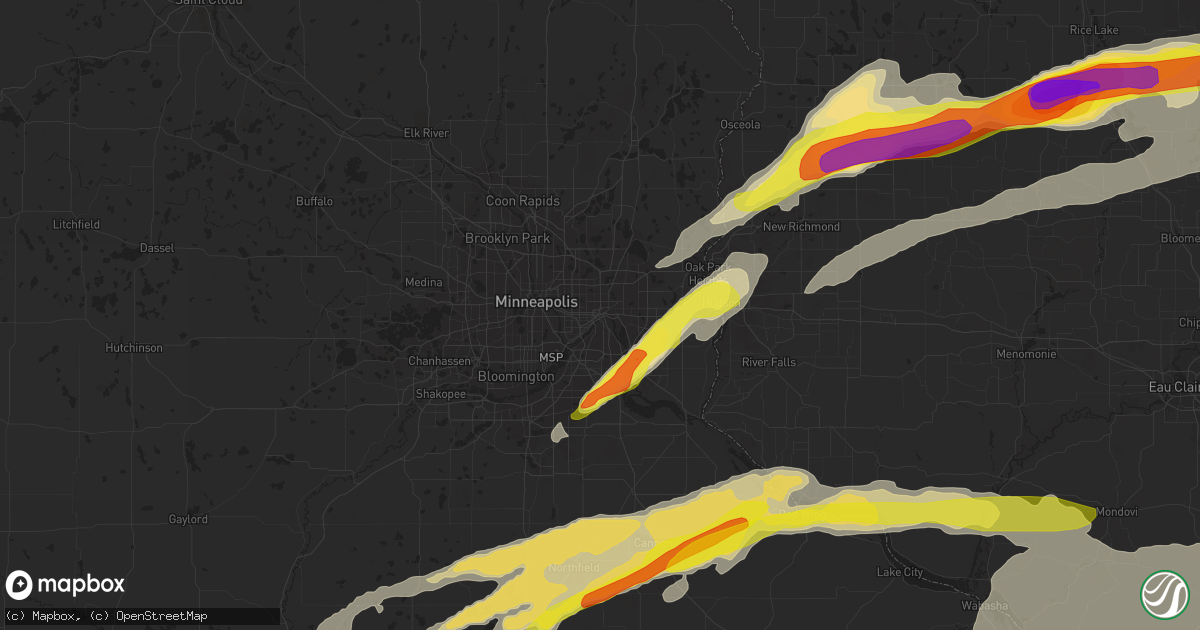 Hail map in Saint Paul, MN on May 16, 2017