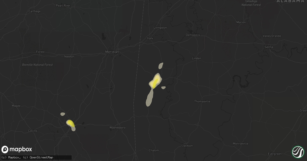 Hail map in Butler, AL on May 16, 2018