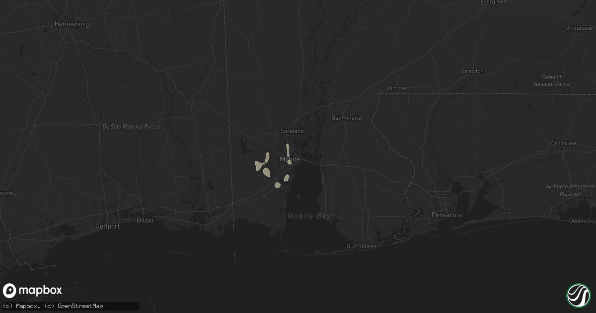 Hail map in Mobile, AL on May 16, 2018