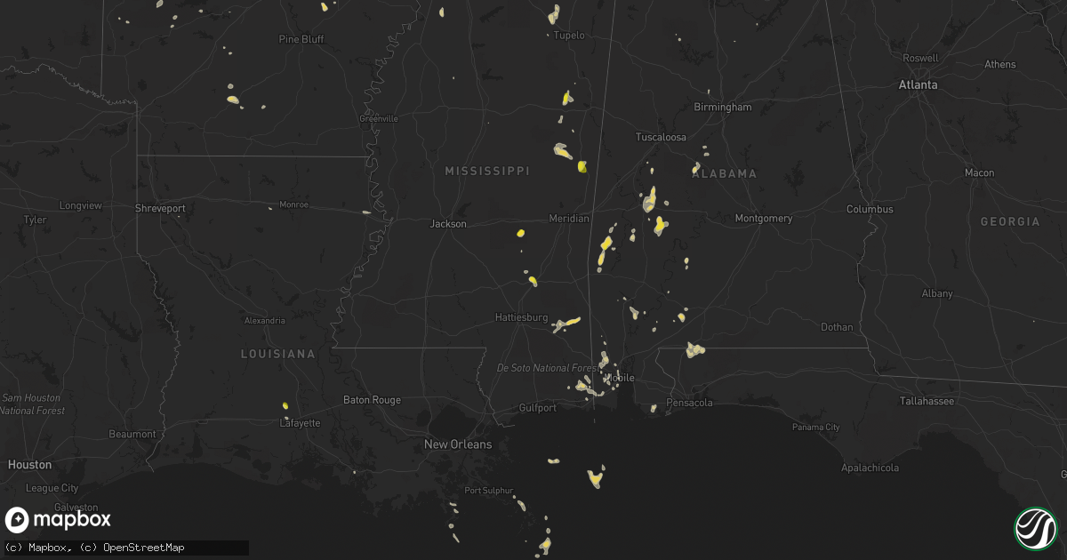 Hail map on May 16, 2018