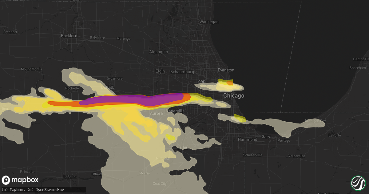 Hail map in Glen Ellyn, IL on May 16, 2019