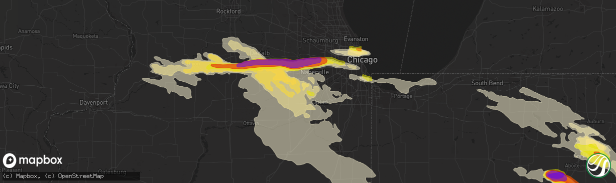 Hail map in Plainfield, IL on May 16, 2019