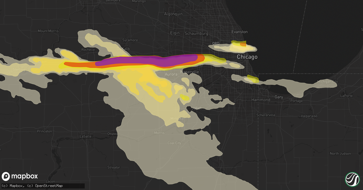 Hail map in Plainfield, IL on May 16, 2019