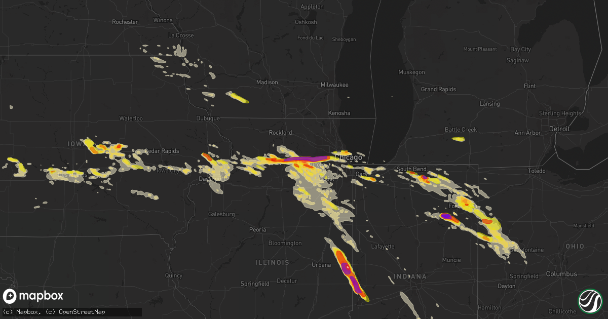 Hail map on May 16, 2019