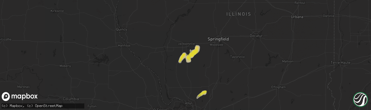 Hail map in Murrayville, IL on May 16, 2020