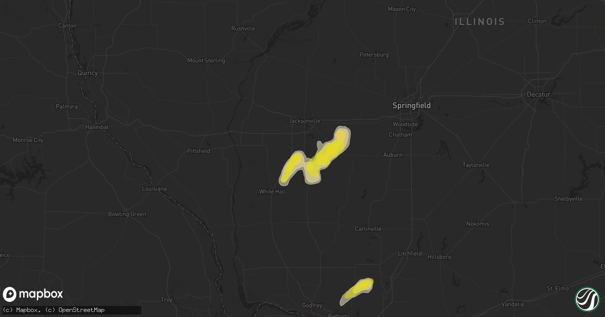 Hail map in Murrayville, IL on May 16, 2020