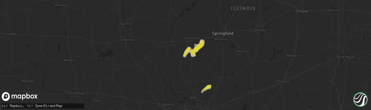 Hail map in Roodhouse, IL on May 16, 2020