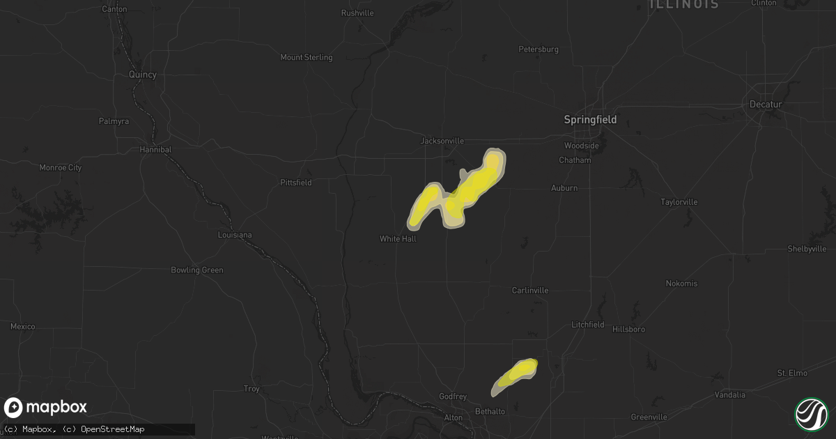 Hail map in Roodhouse, IL on May 16, 2020