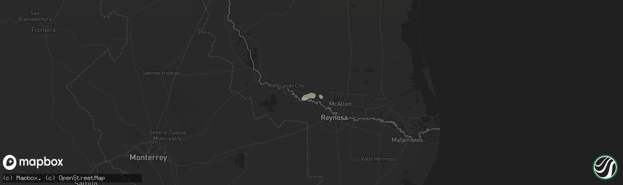 Hail map in Sullivan City, TX on May 16, 2020