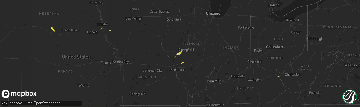 Hail map on May 16, 2020