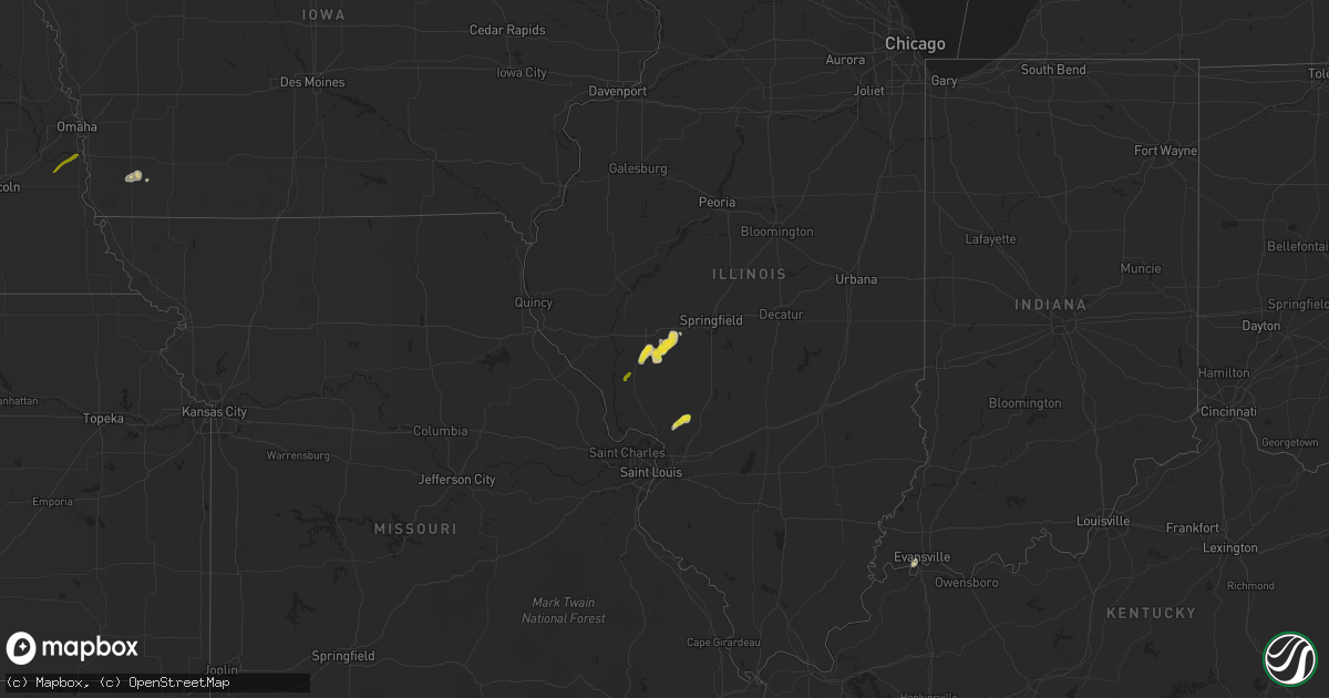 Hail map on May 16, 2020