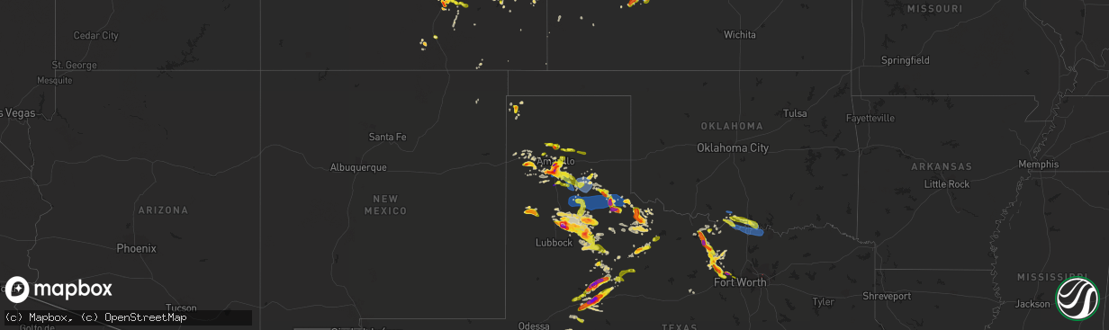 Hail map on May 16, 2021