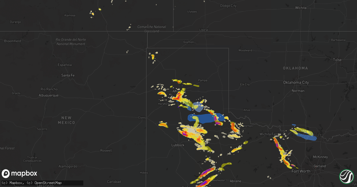Hail map on May 16, 2021
