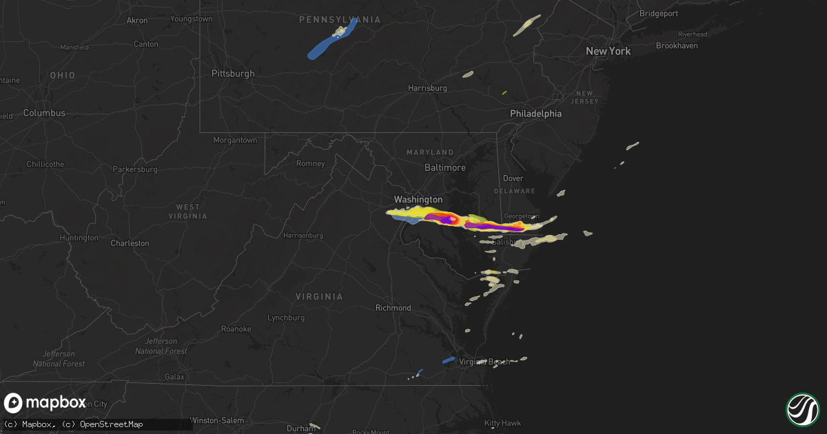 Hail map on May 16, 2022