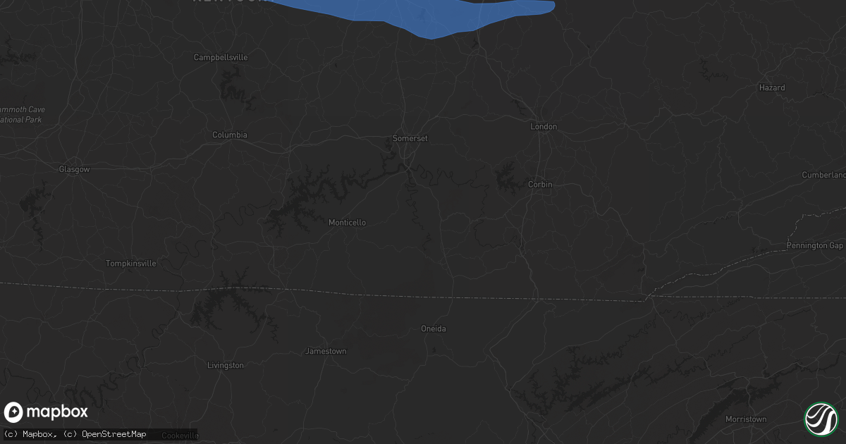 Hail map in Berea, KY on May 16, 2023