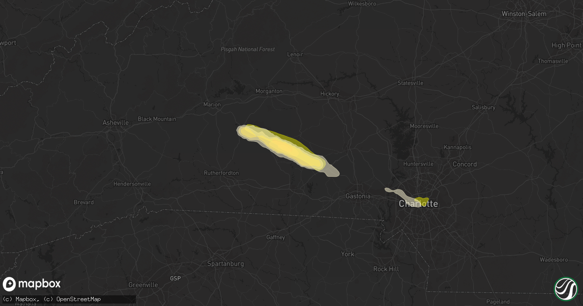 Hail map in Lawndale, NC on May 16, 2023