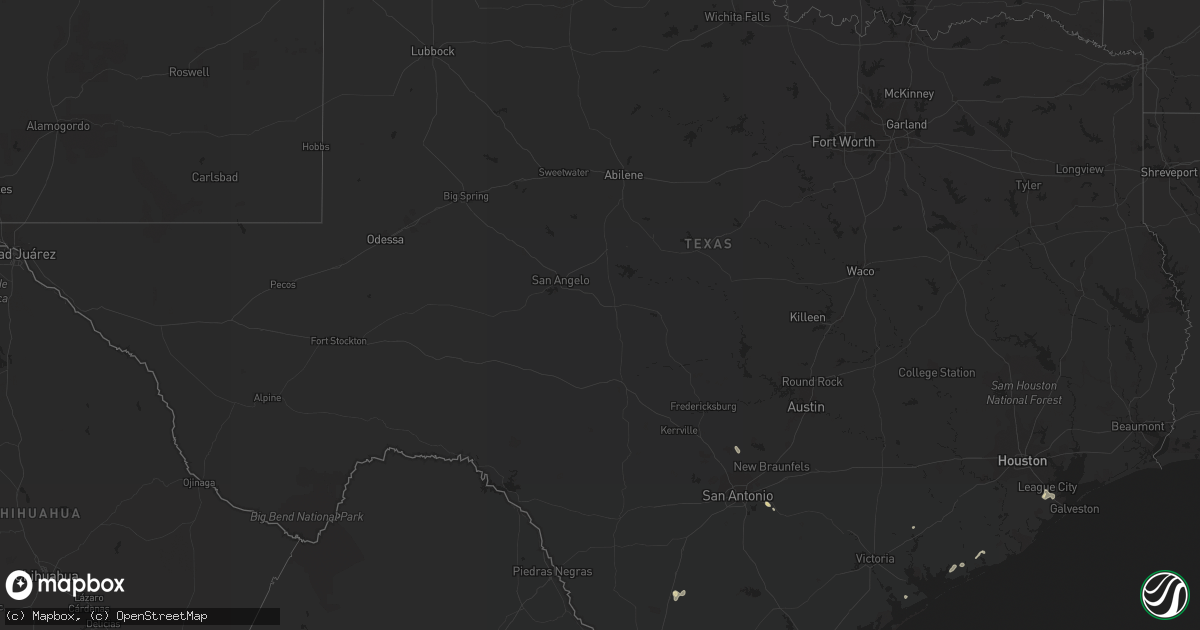 Hail map in Texas on May 16, 2023