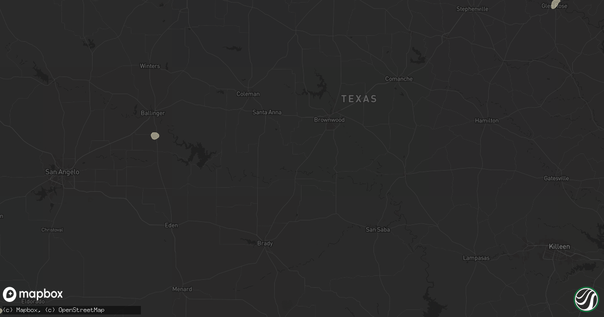 Hail map in Brookesmith, TX on May 16, 2024