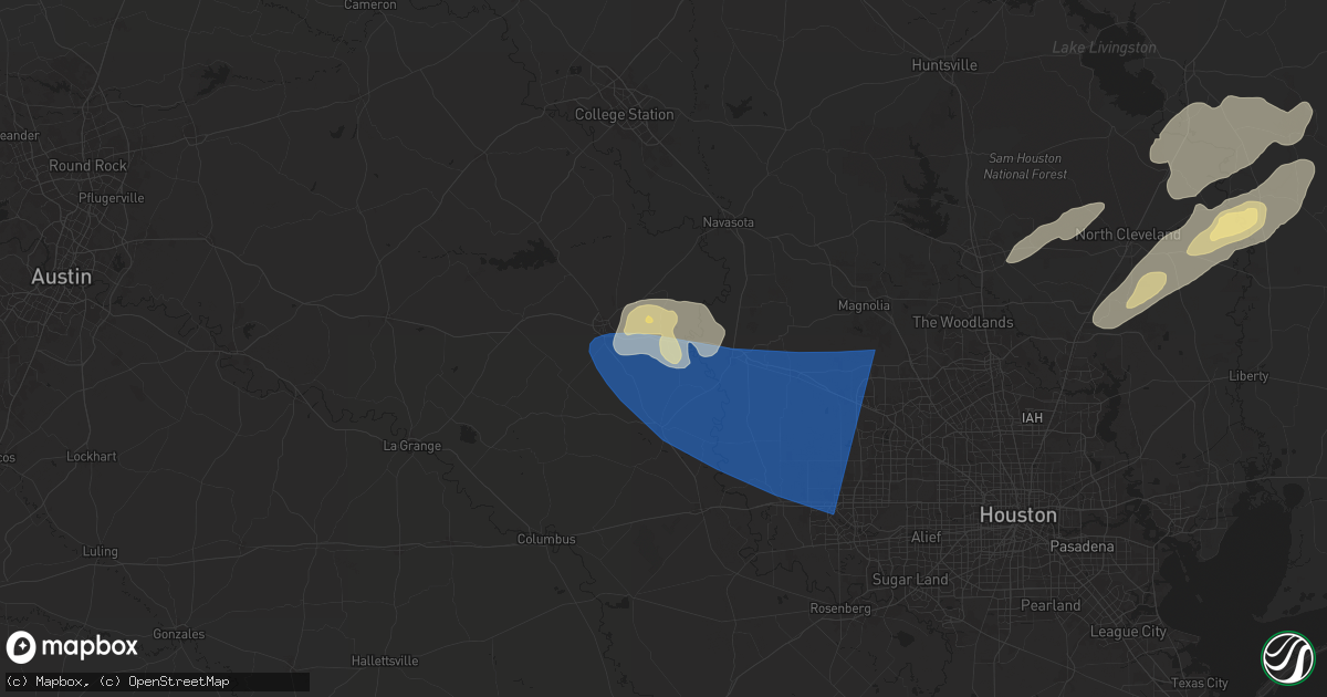 Hail map in Chappell Hill, TX on May 16, 2024
