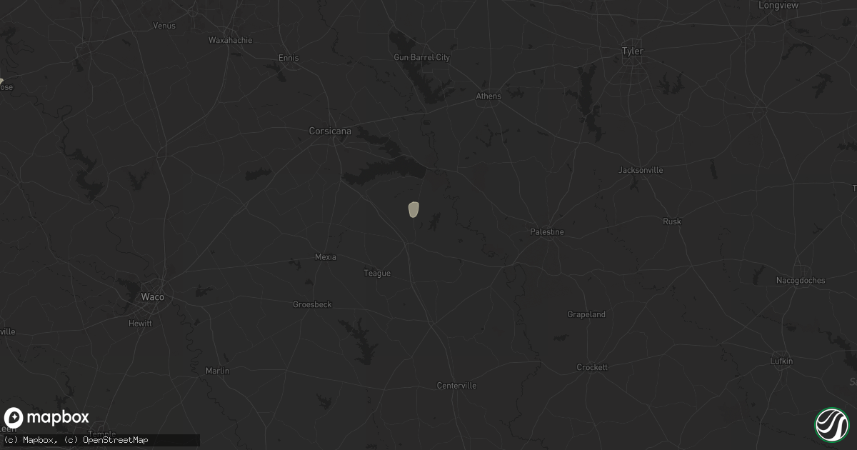 Hail map in Fairfield, TX on May 16, 2024