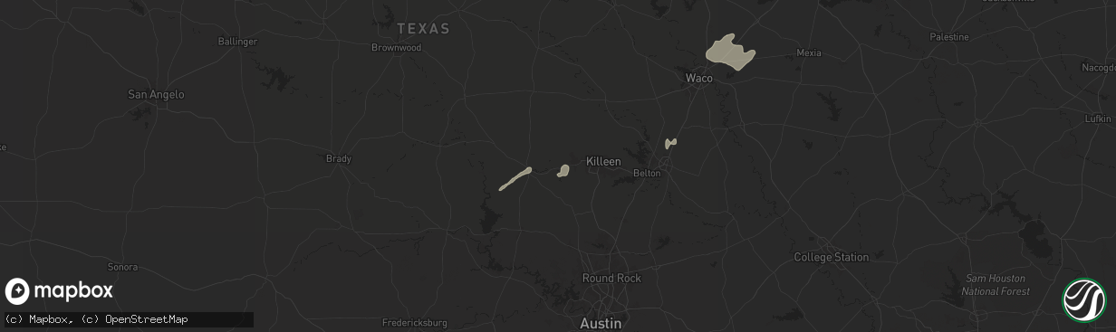 Hail map in Kempner, TX on May 16, 2024