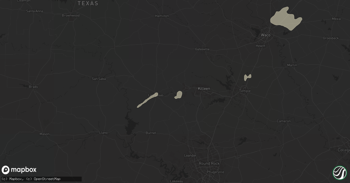 Hail map in Kempner, TX on May 16, 2024