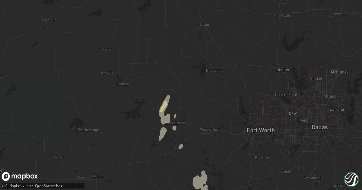 Hail map in Perrin, TX on May 16, 2024