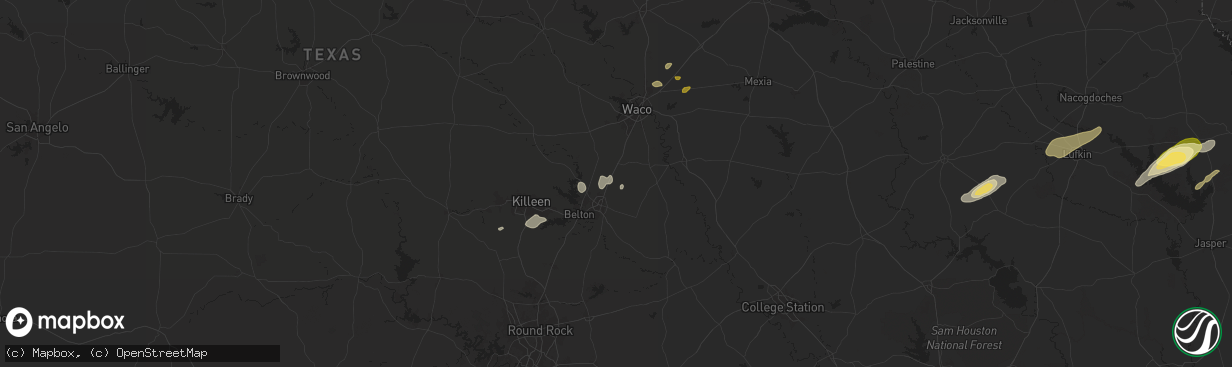 Hail map in Troy, TX on May 16, 2024