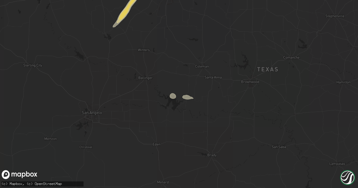 Hail map in Voss, TX on May 16, 2024