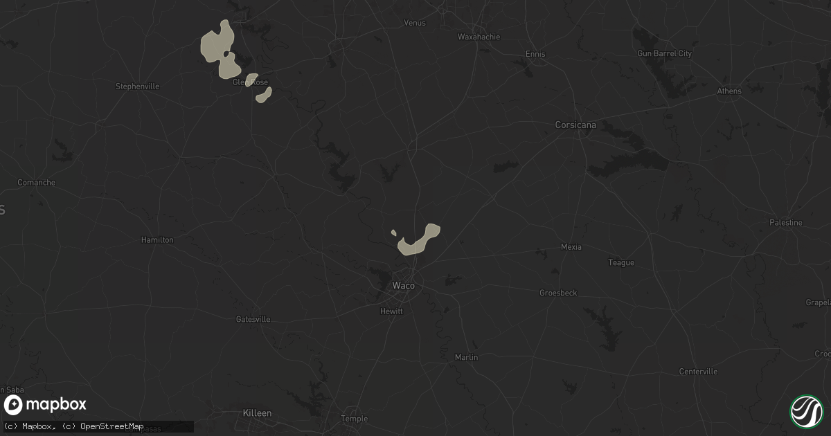 Hail map in West, TX on May 16, 2024