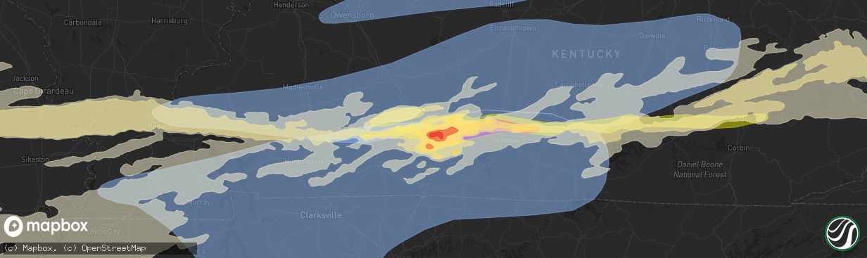 Hail map in Bowling Green, KY on May 16, 2025