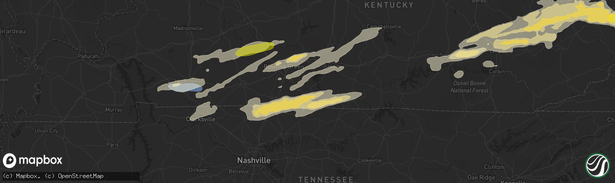 Hail map in Scottsville, KY on May 16, 2025