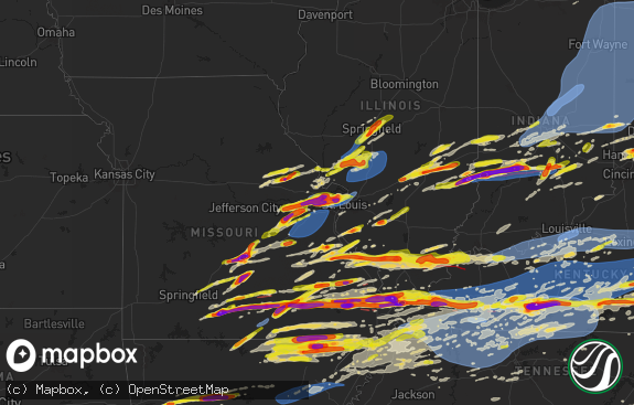 Hail map preview on 05-16-2025