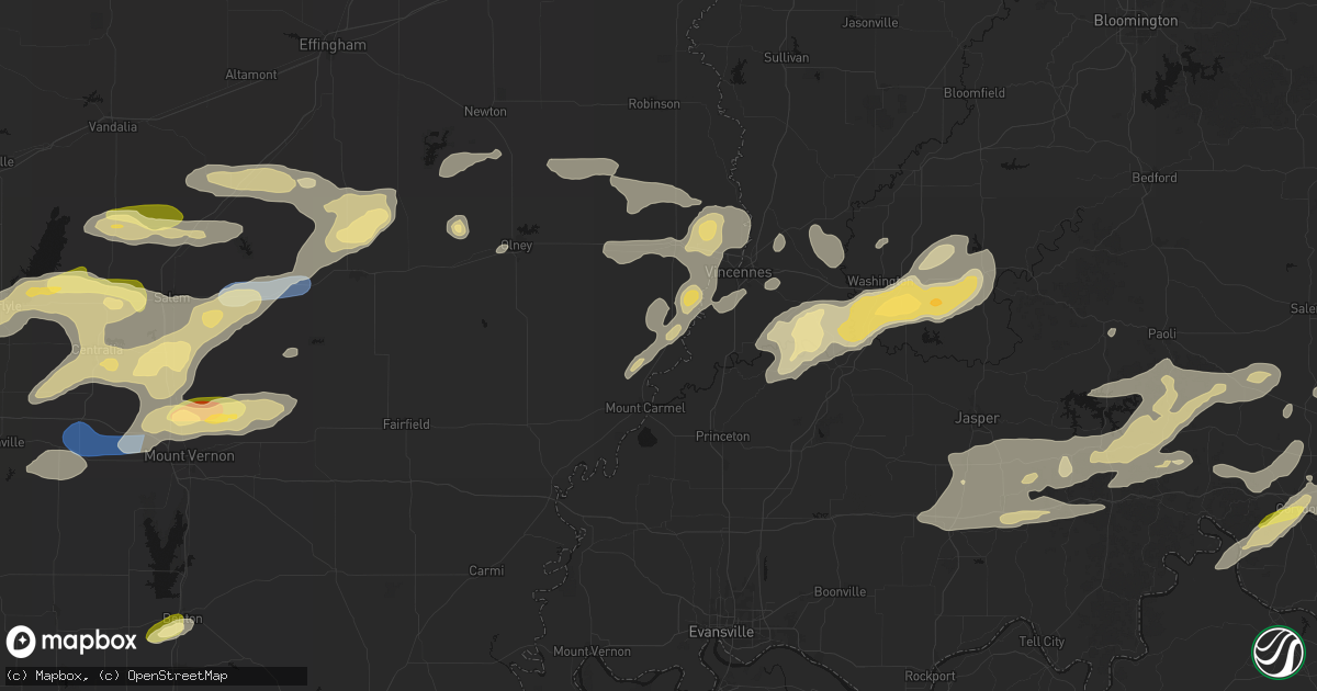 Hail map in Allendale, IL on May 16, 2026