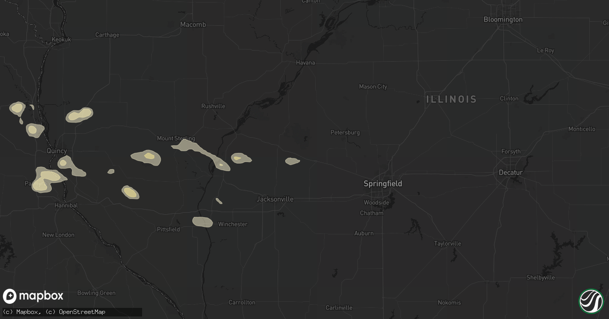 Hail map in Ashland, IL on May 16, 2026