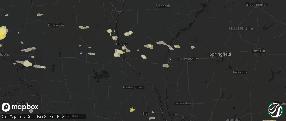 Hail map in Barry, IL on May 16, 2026