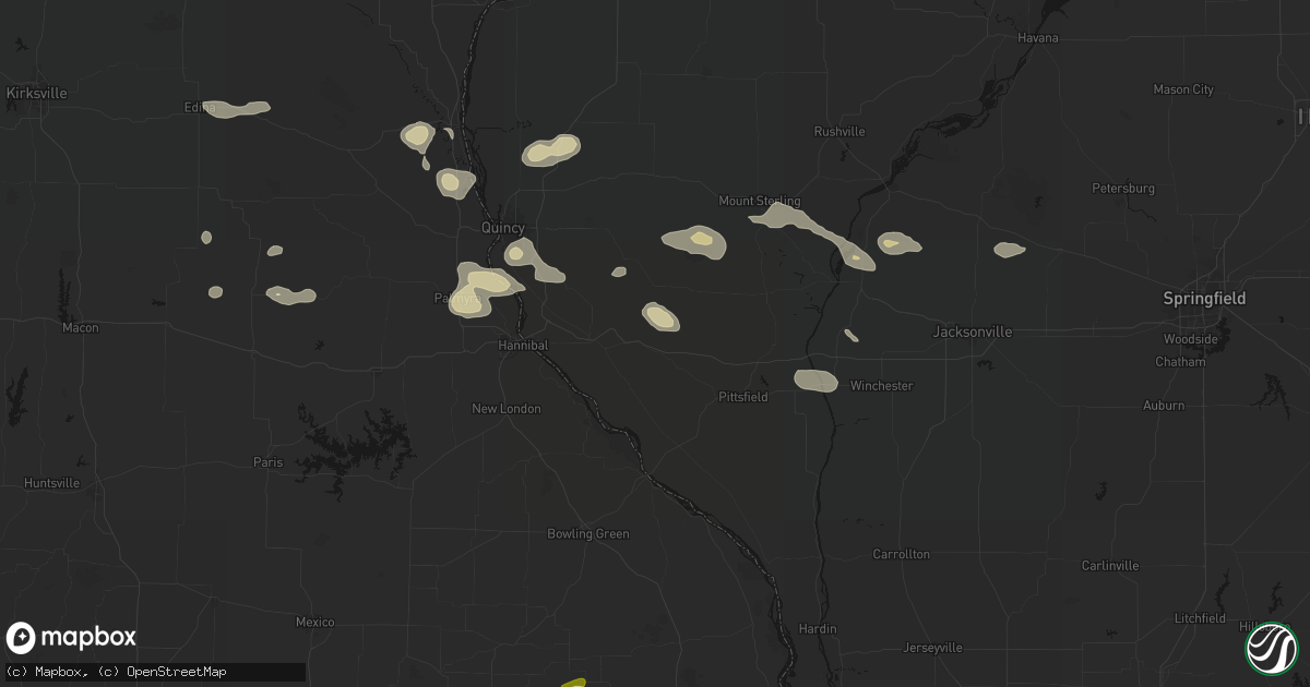 Hail map in Barry, IL on May 16, 2026